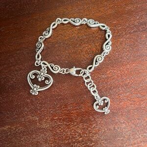 EUC Brighton Silver Bracelet w/Heart detail